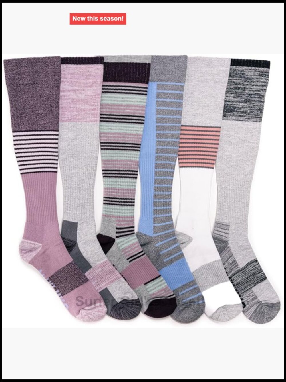 Cotton Compression Knee-High Socks 6-Pack Athletic